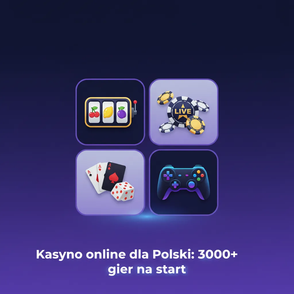 Baner: Kasyno online dla Polski – 3000+ gier na start: sloty, ruletka, blackjack, baccarat, poker, kasyno na żywo, jackpoty.