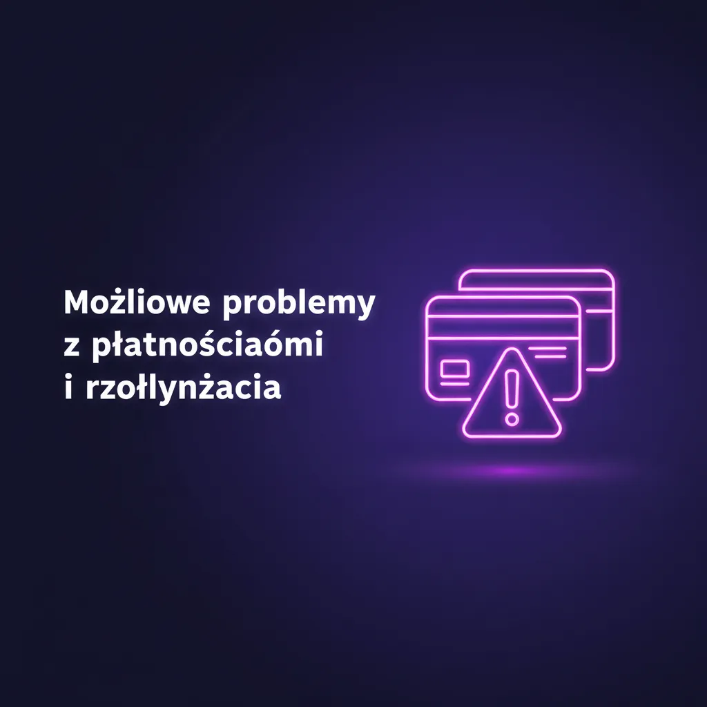 Grafika: możliwe problemy z płatnościami i rozwiązania – karta/3DS, BLIK wygasł, KYC, bonus, błąd krypto.