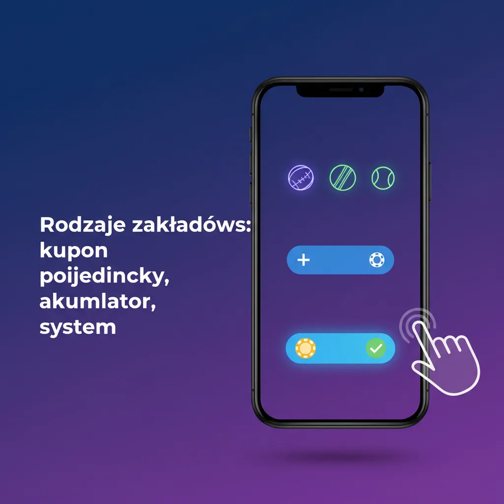 Infografika porównująca kupony: pojedynczy, akumulator i systemowy — ryzyko, kurs łączny, kontrola budżetu.