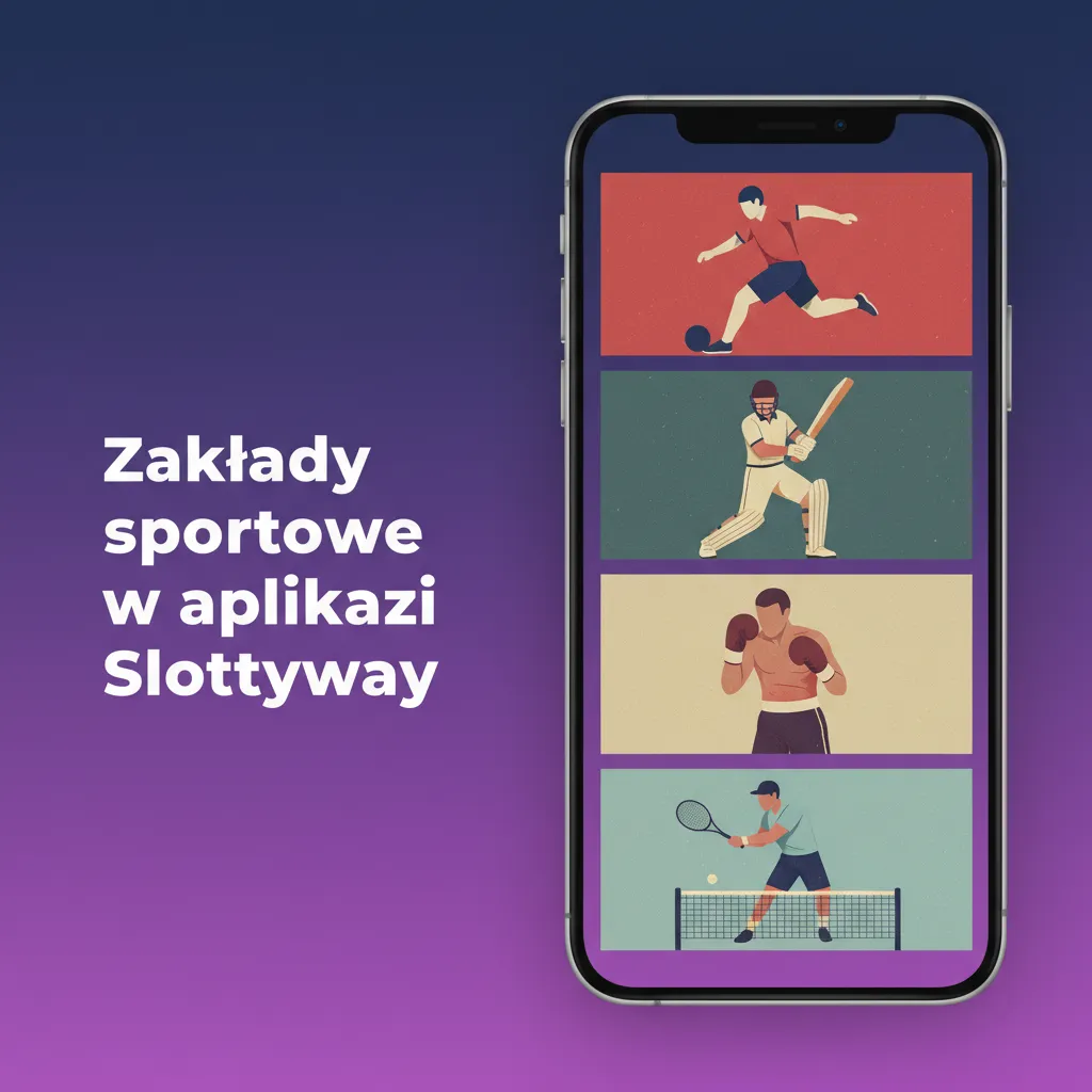 Ekran aplikacji Slottyway z zakładami pre-match i na żywo; lista sportów, rynków i kursy odświeżane w czasie rzeczywistym.
